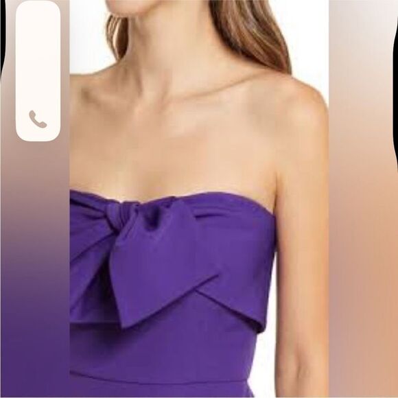 SAM EDELMAN NWT Bow Strapless Sheath Cocktail
Minidress In Purple Size 6 - Picture 3 of 10